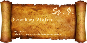 Szendrey Vivien névjegykártya